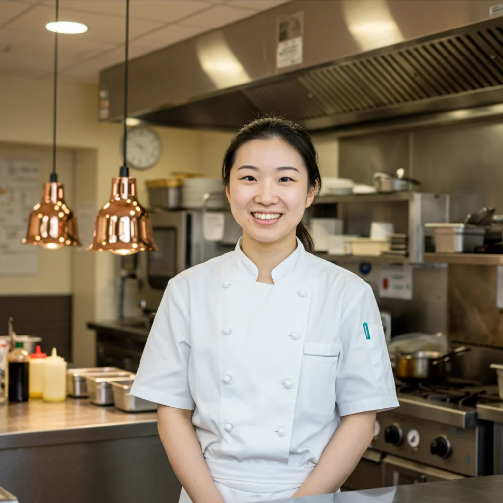 Retrato de chef pastelera